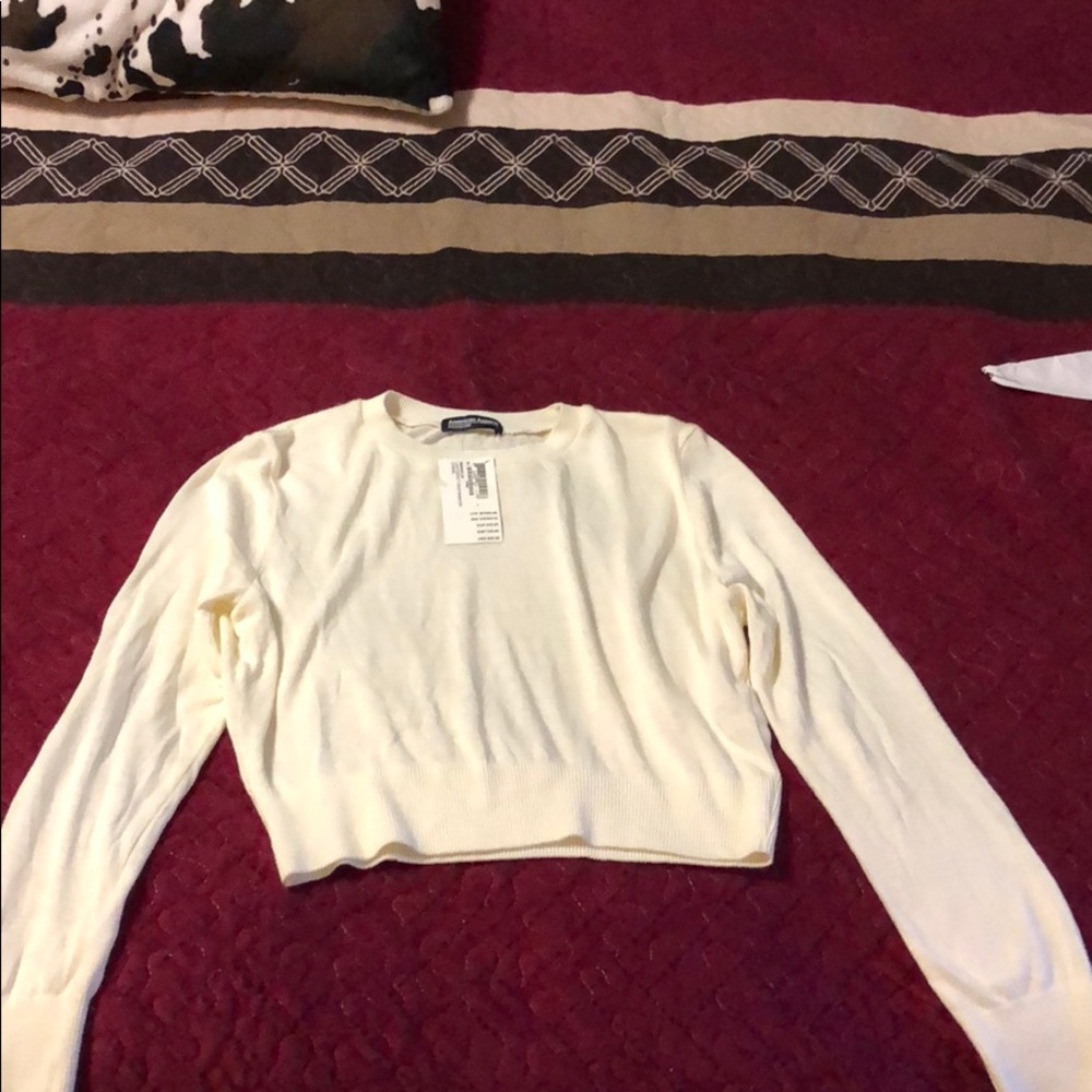Lightweight Crop sweater (creme)